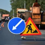 Ремонт дороги.