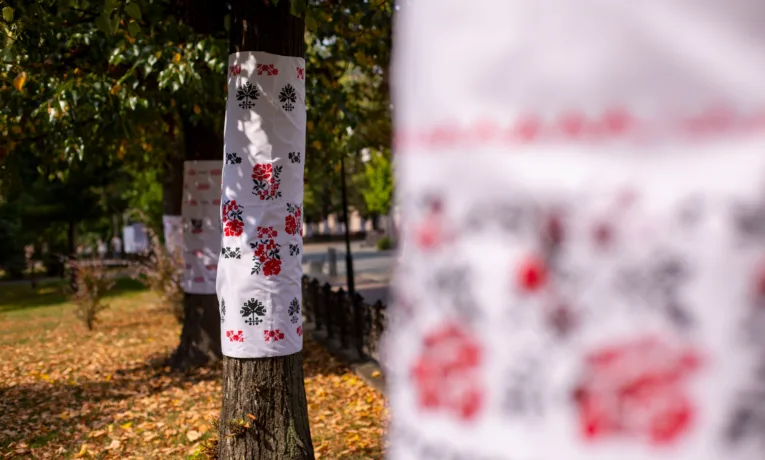 У Франківську відкрили мистецьку акцію «Вишиваний Франик»