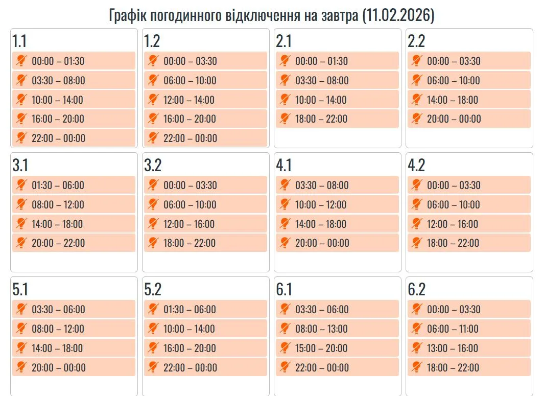 Масовані обстріли енергооб&rsquo;єктів: сьогодні на Прикарпатті діятимуть графіки вимкнень