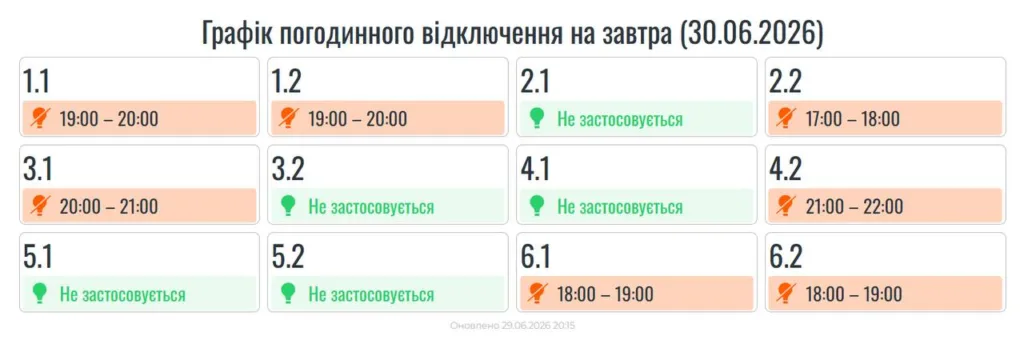 Сьогодні на Івано-Франківщині вимикатимуть електроенергію за графіками