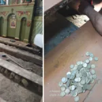 У храмі на Калущині під підлогою знайшли мішечок з австро-угорськими монетами